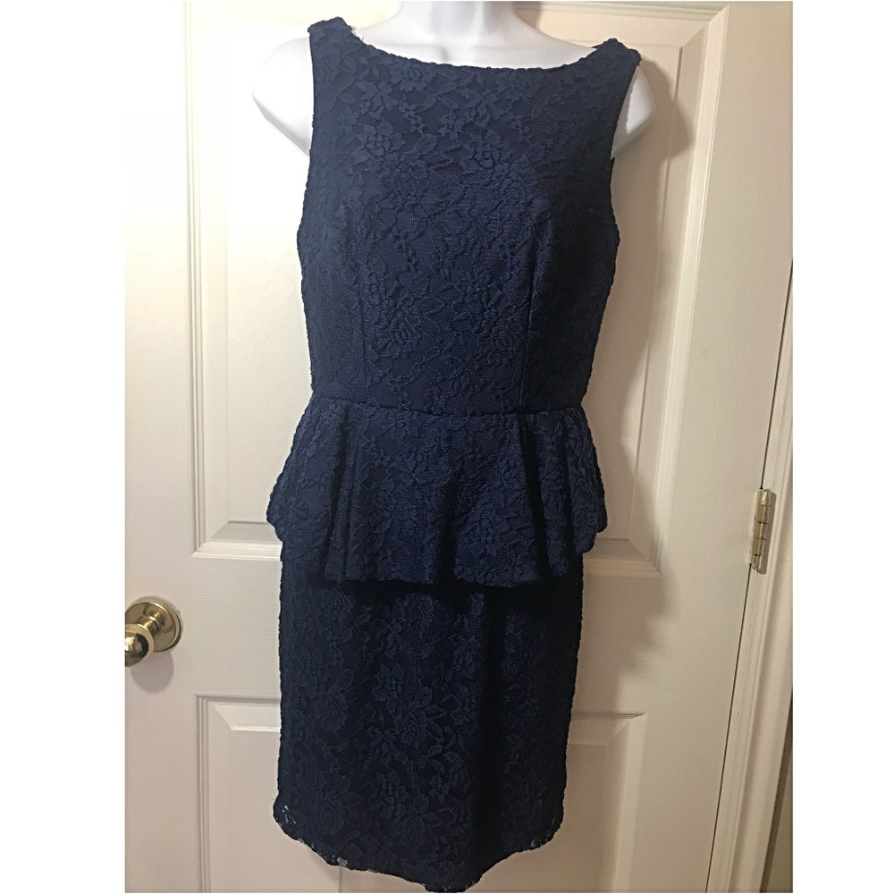 Lace dress dark blue